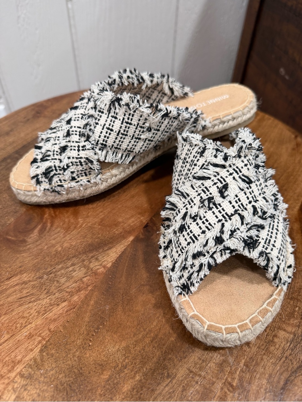 Minnetonka Pearle Crossband Espadrille Sandals